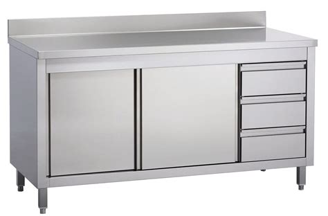 stainless steel tables commercial inclosed cabinet|stainless steel cooking tables.